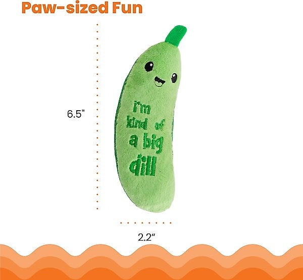 Catstages Crunchy Pickle Kicker Plush Cat Toy with Catnip